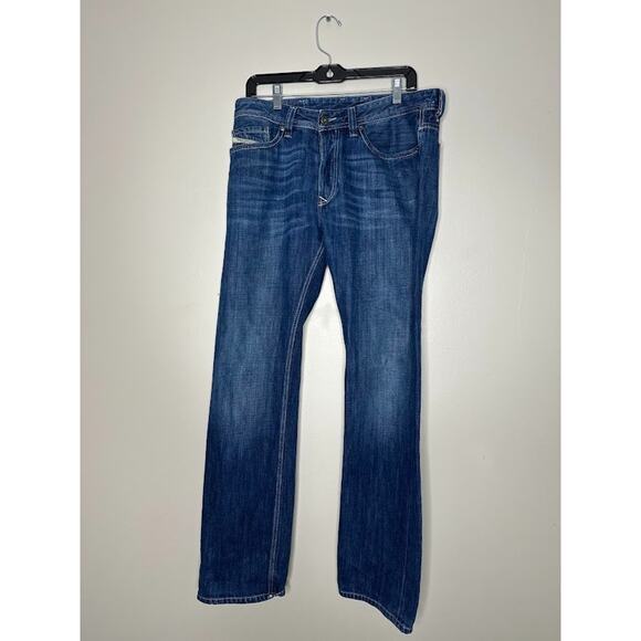 Diesel Jeans Mens 32x32 Blue Viker Regular Straight Button Fly Pants Dark Wash - Picture 1 of 10